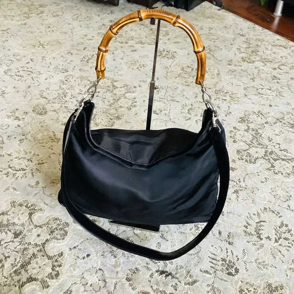 GUCCI nylon BAMBOO handle bag 🎋 - Picture 3 of 15